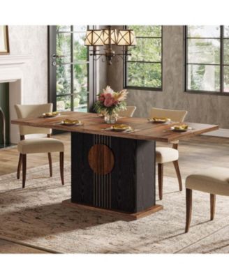 55" Rectangular Dining Table for 4 to 6 People, Dining Room & Living Room