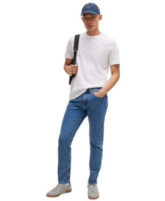 Men's Cotton Slub Logo Detail T-Shirt