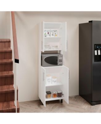 Olivet Kitchen Pantry, 4 Doors, 4 Shelves