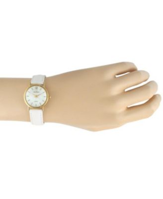 Women's Classic 24mm White Watch With Easy to Read Numerals