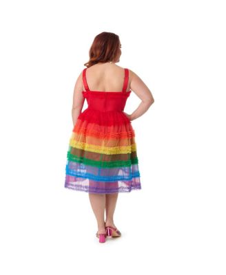 Women's Plus Size Tiered Sheer Swing Dress
