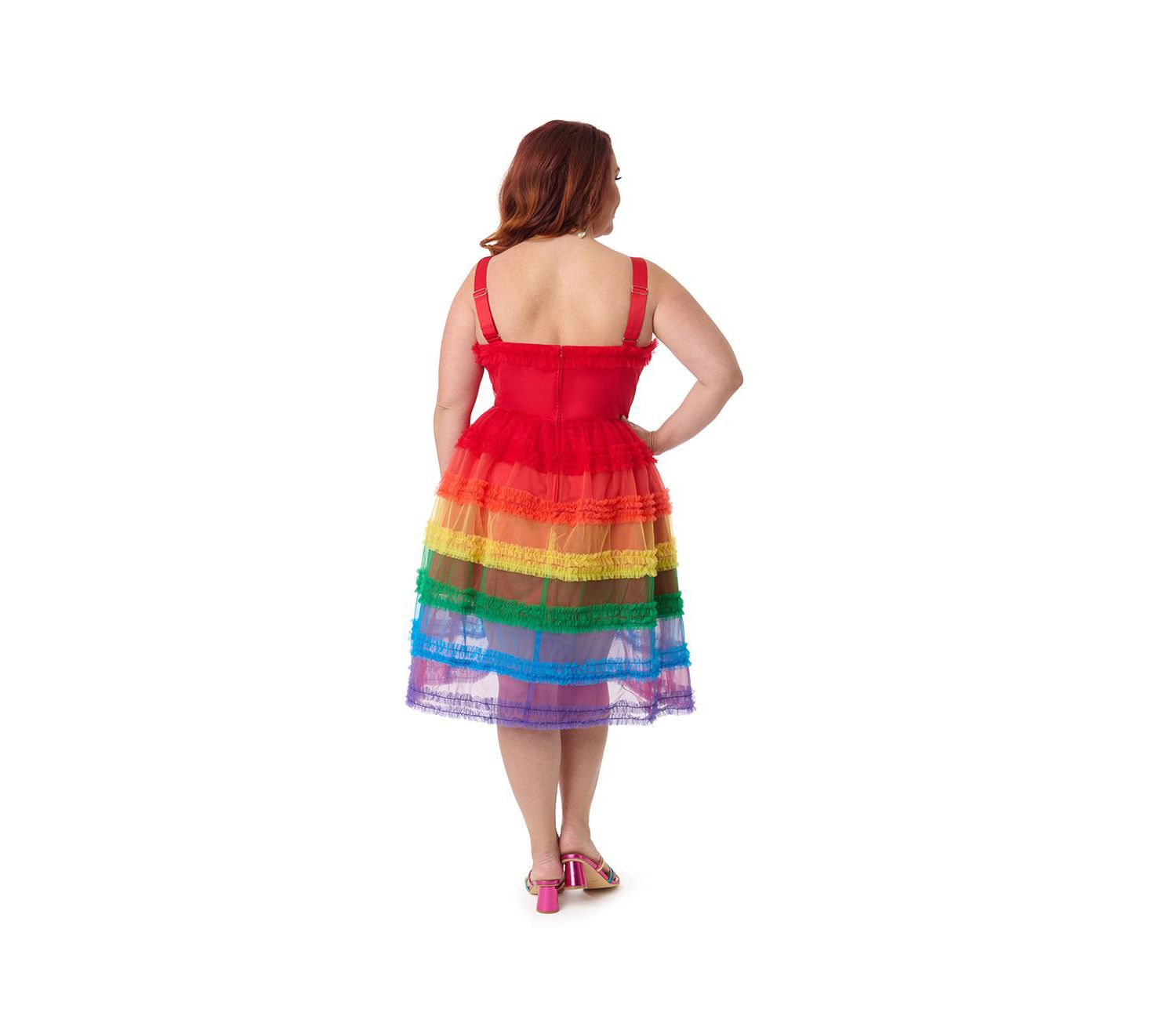 Women's Plus Size Tiered Sheer Swing Dress