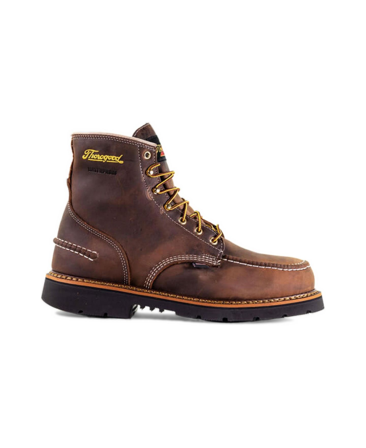 Мужские ботинки Thorogood 1957 Series Waterproof 6" Safety Moc Toe Work Boots for Men, цвет: Crazyhorse — фото 1
