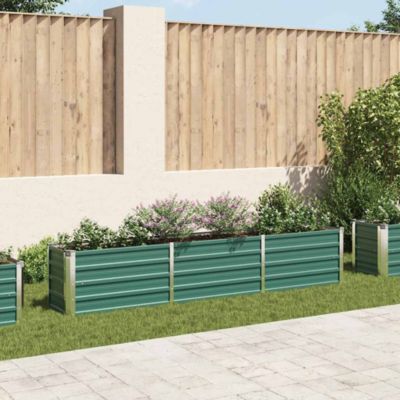 Raised Bed Green Galvanized steel Large Raised Bed Rectangular