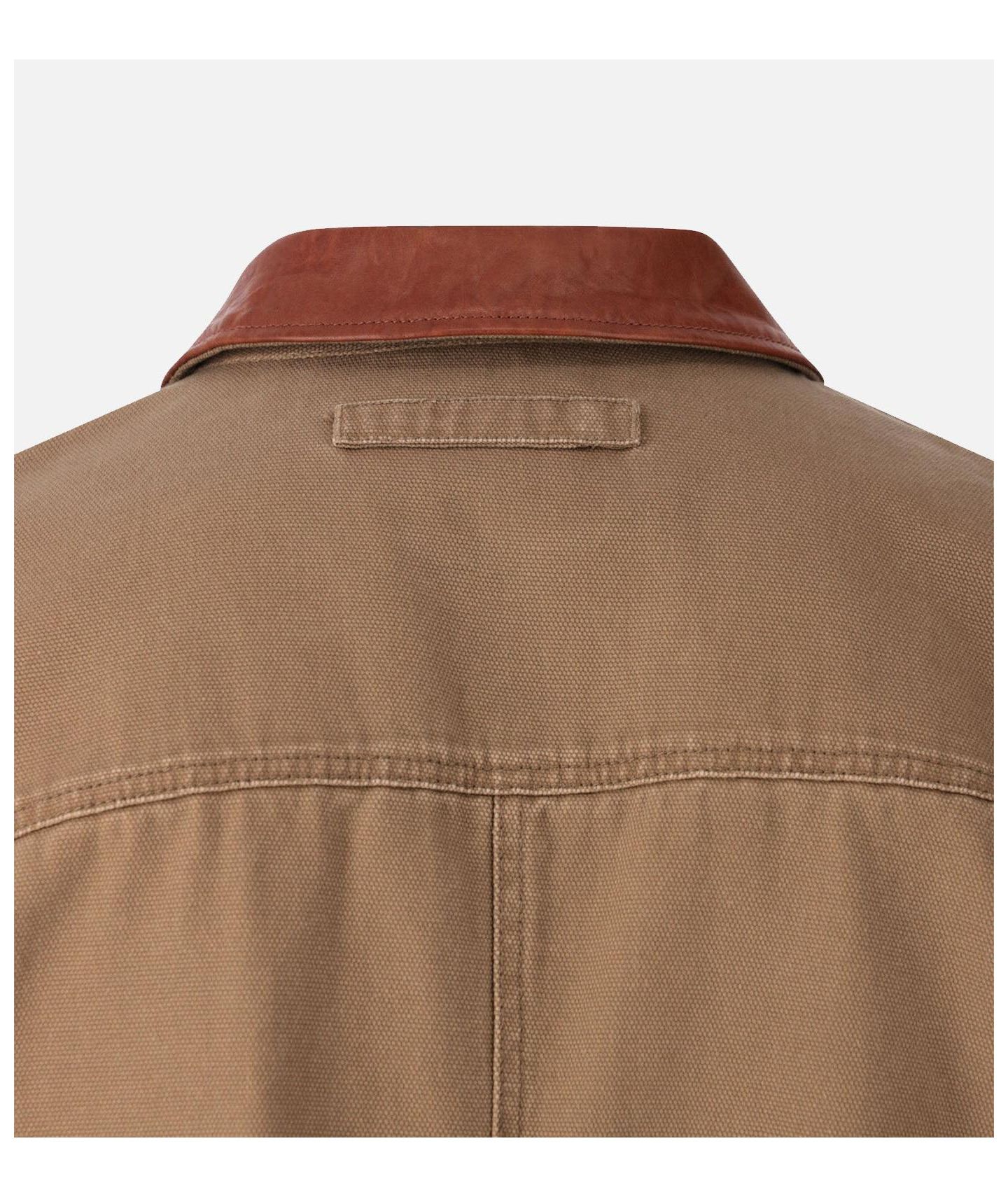 Мужская куртка Thorogood Big & Tall Stone Wash Canvas Trucker, цвет: Otter — фото 7