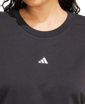 Plus Size Essentials Small-Logo Fleece Sweatshirt