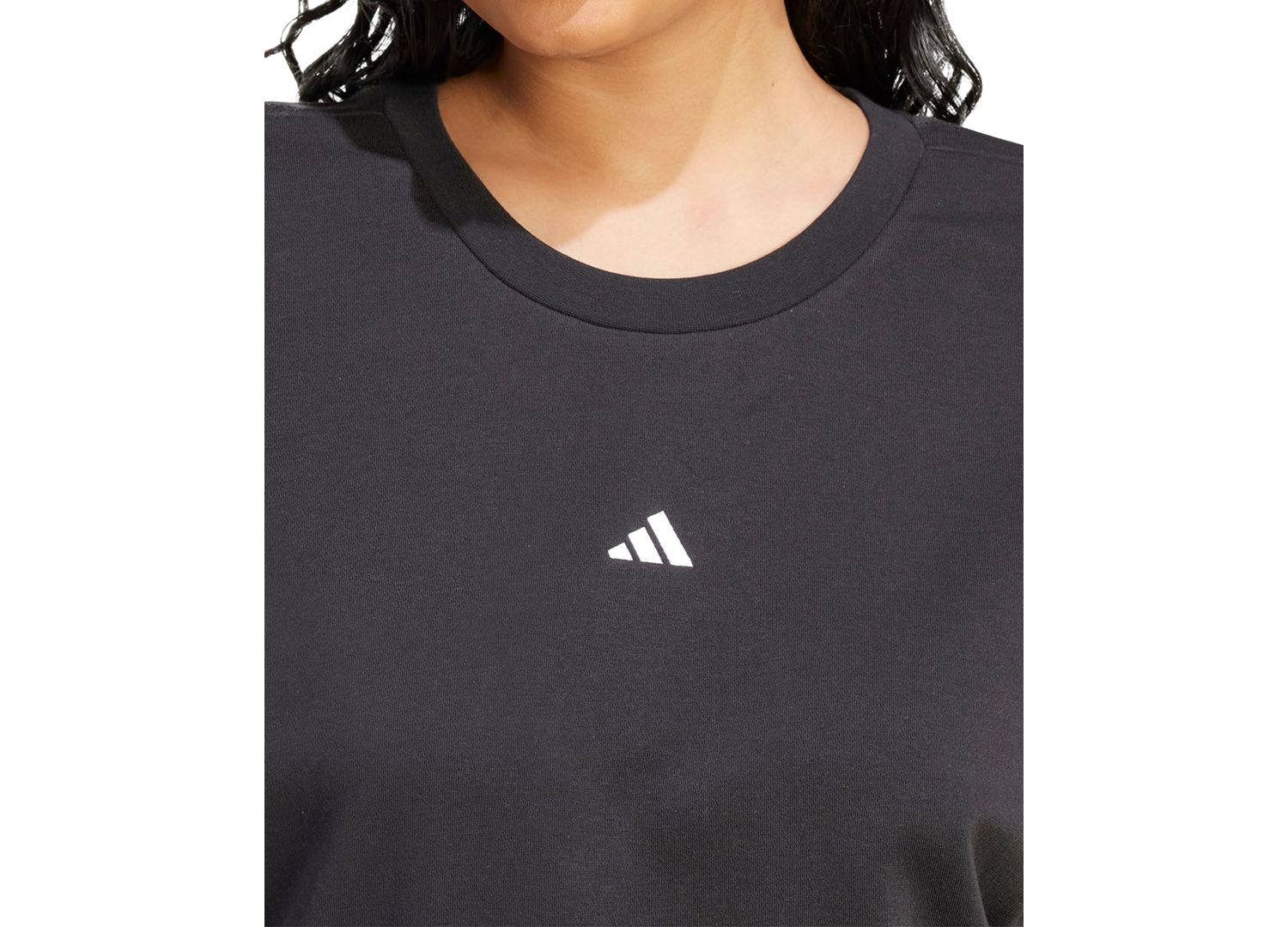 Plus Size Essentials Small-Logo Fleece Sweatshirt