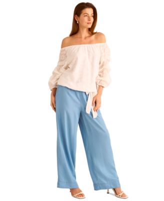 Women's Drawstring Wide-Leg Pants