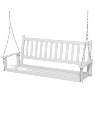 3-Person Wooden Outdoor Porch Swing with 800 lbs Weight Capacity
