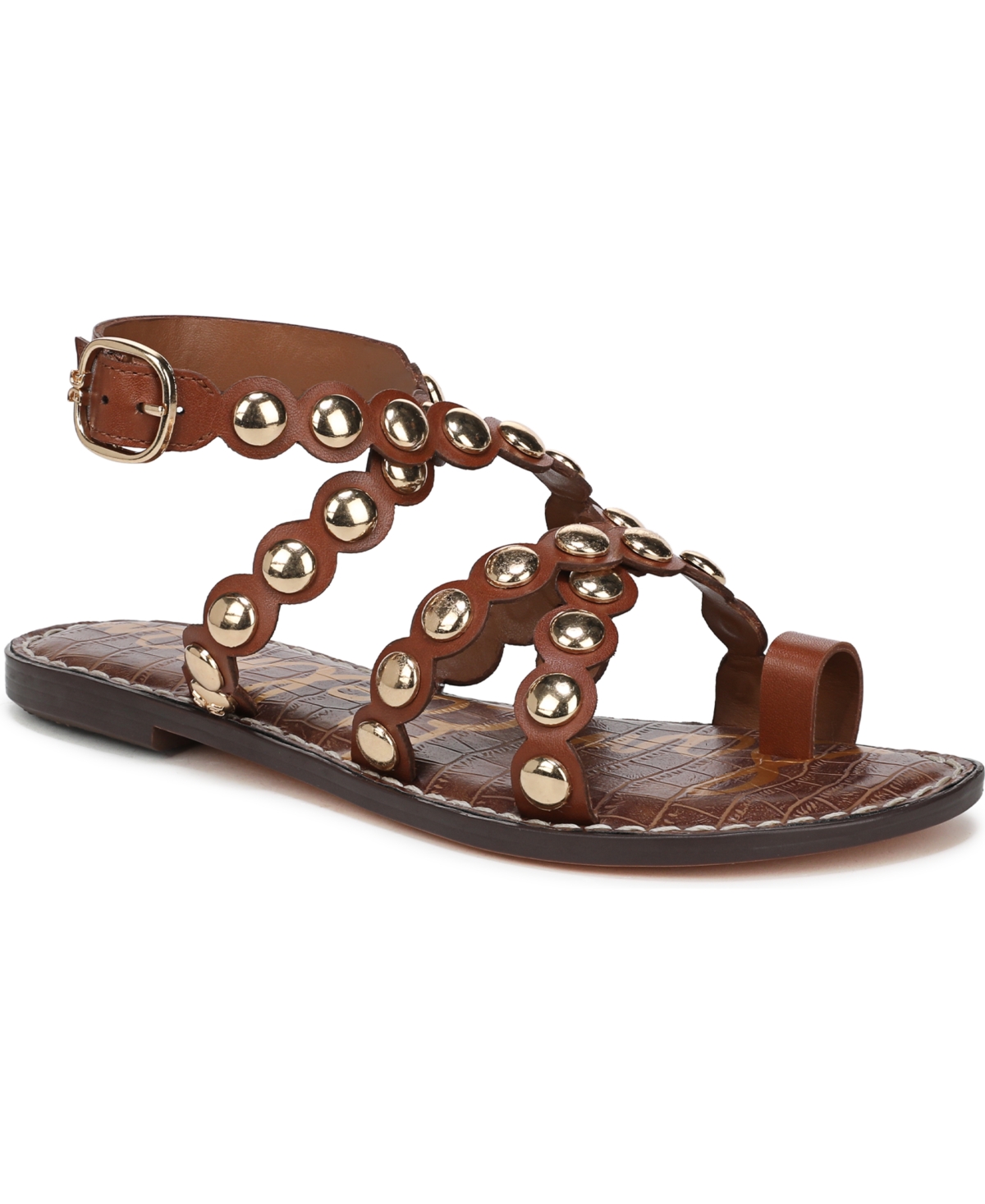 Women's Gloria Flat Sandals - Rich Cognac