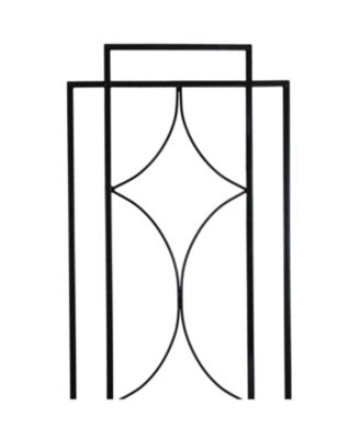 Decorative Steel Metal Chic Diamonds Design Garden Trellis - Black - 2-Pack