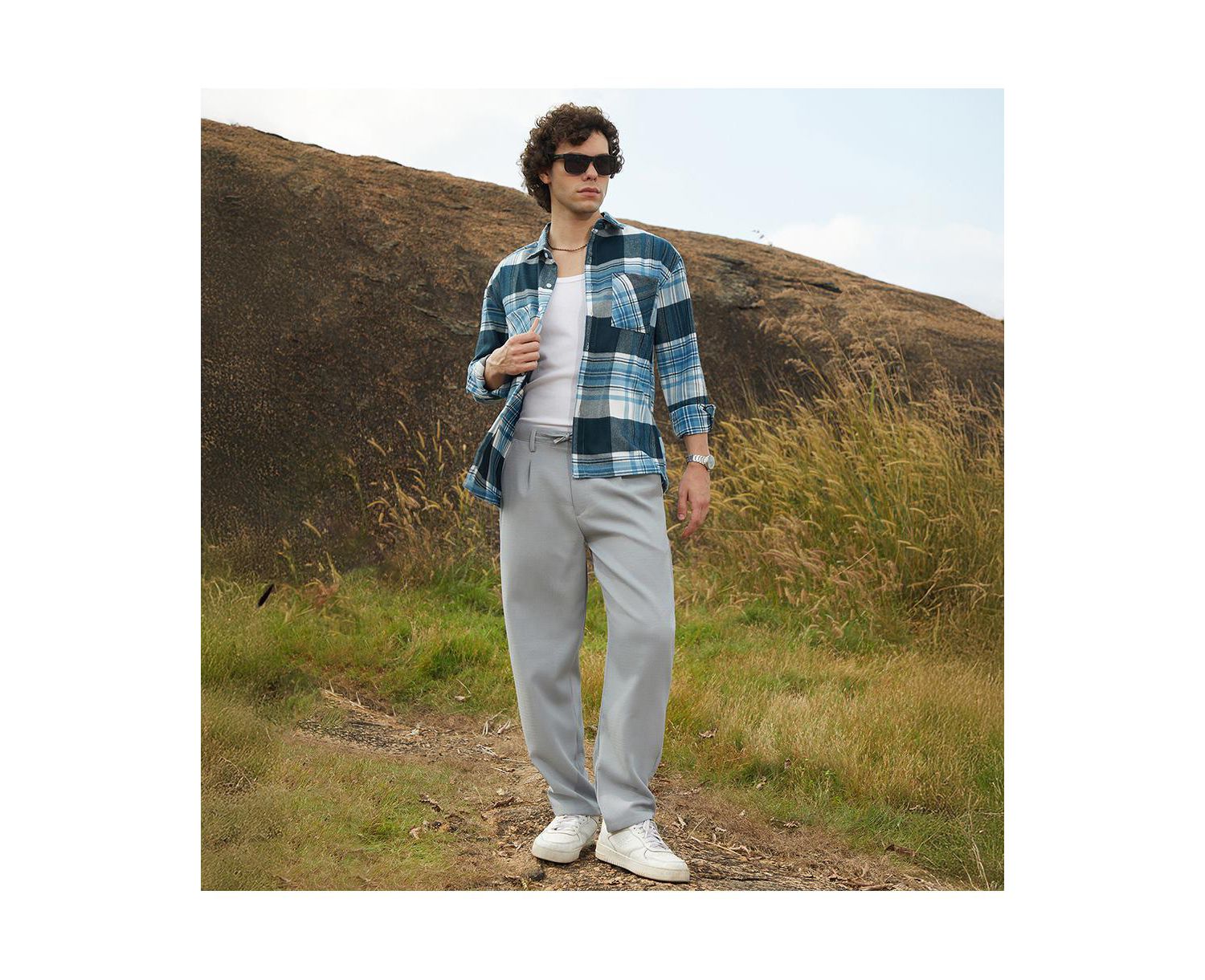 Men's Cloud Grey Tailored Trousers