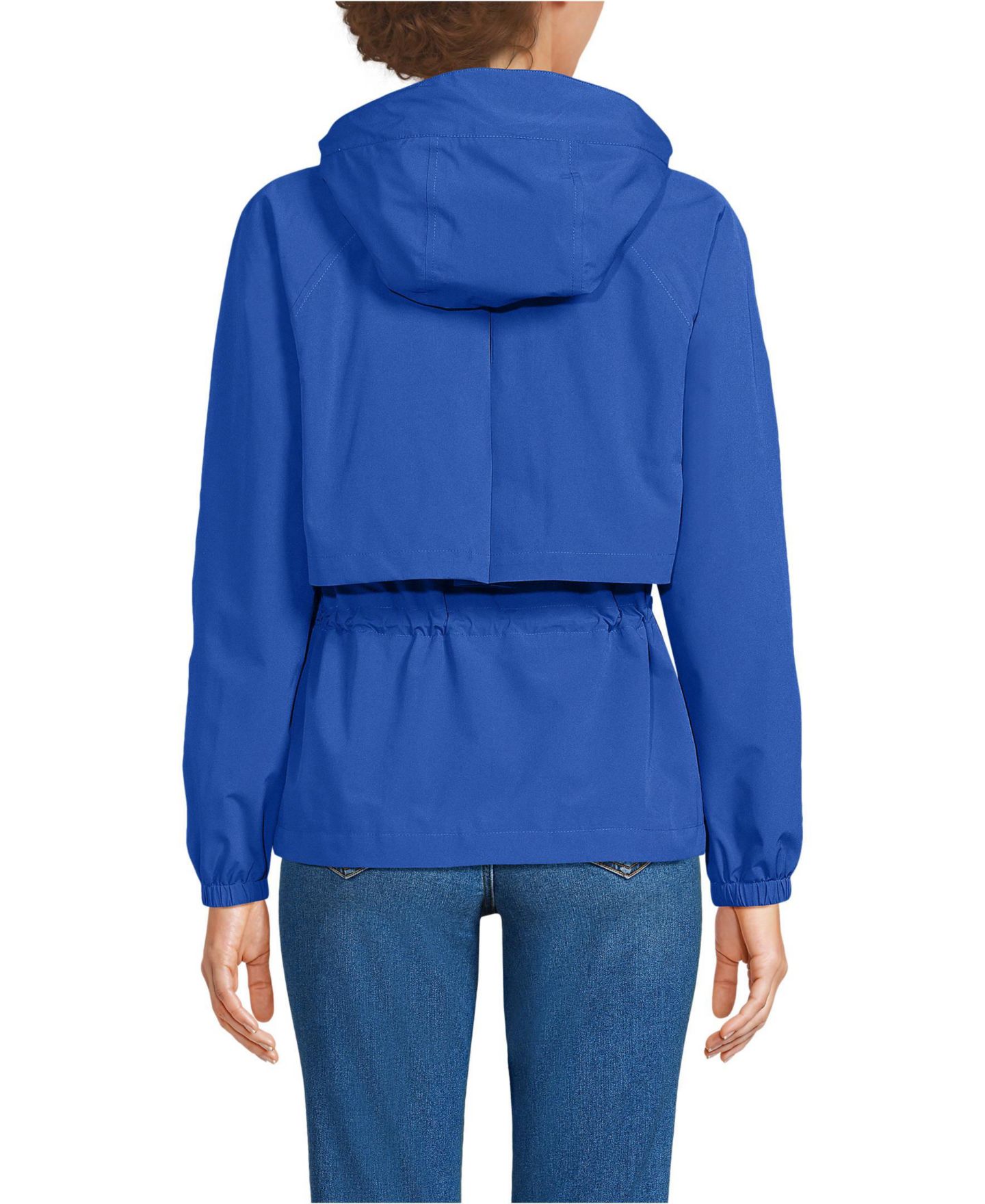 Женская куртка Lands' End Squall Packable Rain Jacket, цвет: Синий — фото 2