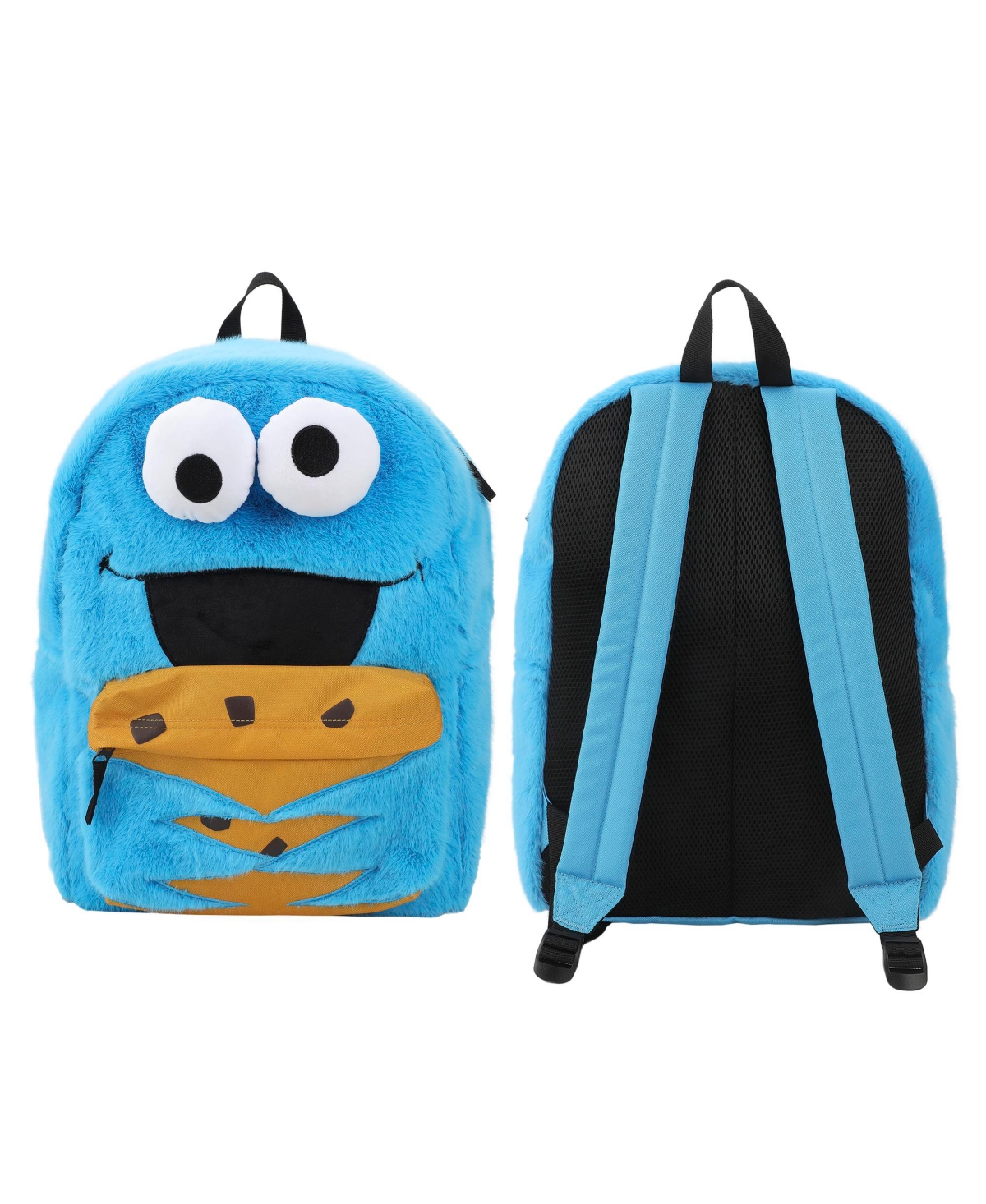 Cookie Monster 17&#x201D; Blue Backpack - Sesame cookie monster