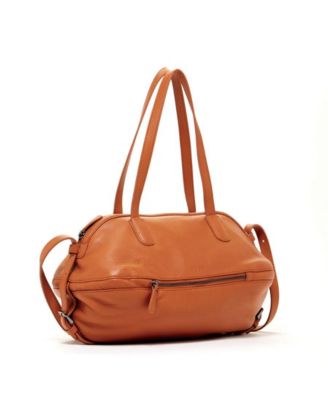 Leather Satchel Bag Brown Shoulder Purse Women's Handbag