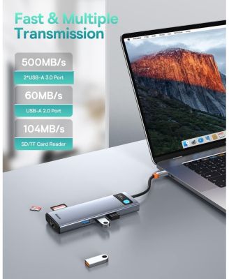 Laptop Docking Station Dual Monitor 4K120Hz, 9 in 1 USB C Hub with 2 HDMI, 1000Mbps LAN, Max 85W PD, 3 USB, SD Card Reader, USB C Dock Compatible with iPhone 15/Mac/Dell/HP/Surface/Steam Deck