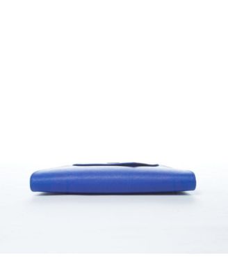 Leather Clutch Bag Evening Purse Crossbody Cobalt Blue Unique Women's Handbag