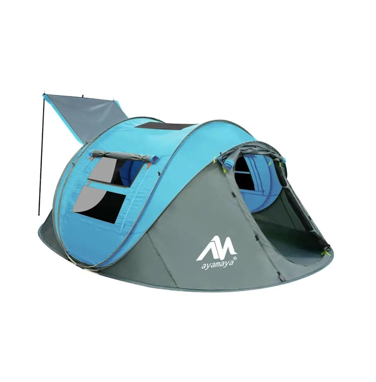Adobe 2&#x2013;3 Person Stargazing Pop-Up Camping Tent with Skylight, Instant Setup, Dual Doors, Mesh Windows, and Removable Rainfly &#x2013; Lightwei