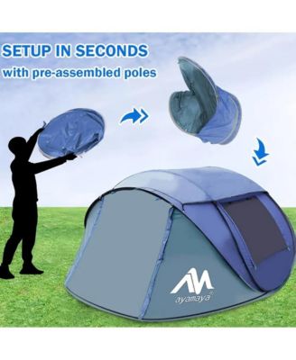 Adobe 2–3 Person Stargazing Pop-Up Camping Tent with Skylight, Instant Setup, Dual Doors, Mesh Windows, and Removable Rainfly – Lightweight and Waterproof Shelter for Outdoor, Backyard, or Beach Use