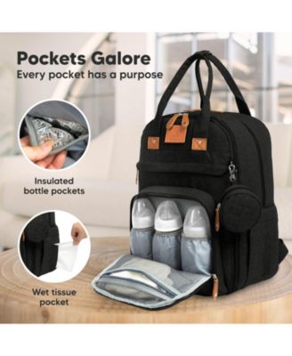 Rove Diaper Bag with Changing Pad, Waterproof Baby Bag, Travel Diaper