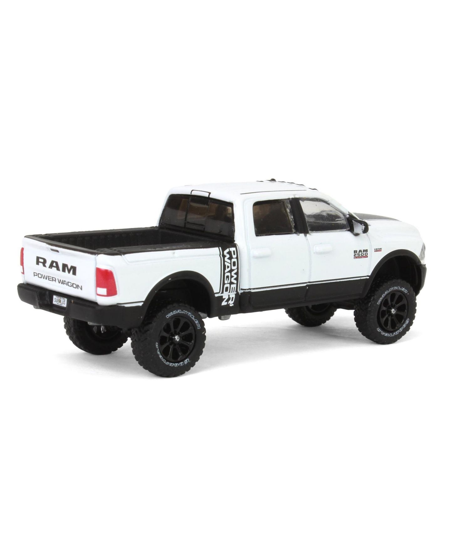 Коллекционная модель Greenlight Ram 2500 Power Wagon 2017 с лифтом, 1/64, белая — фото 3