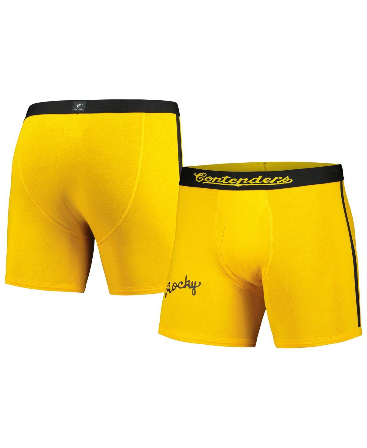 Men's Yellow Rocky Iii Graphic Boxer Briefs - Yellow
