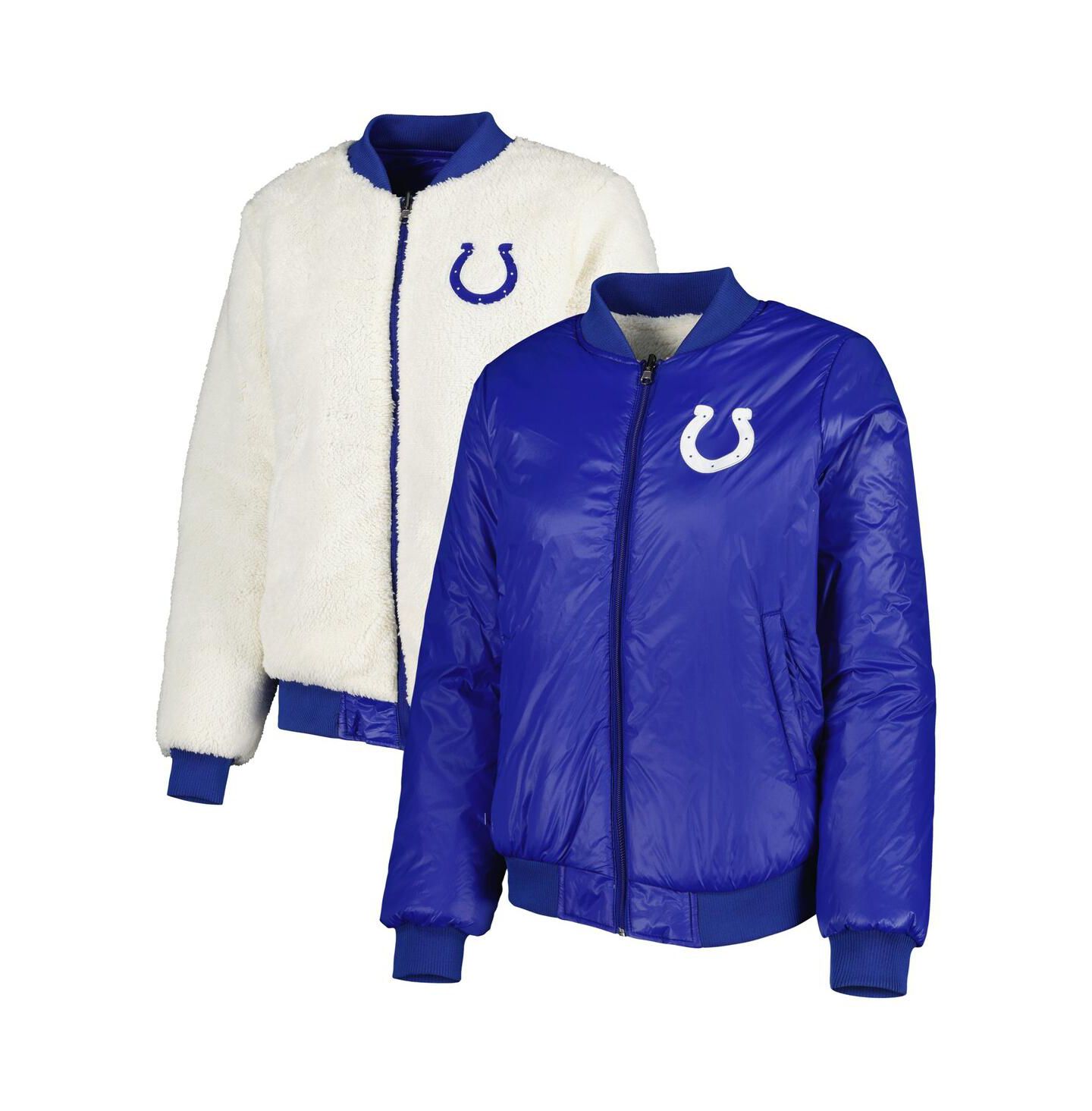 Женская куртка G-III 4Her by Carl Banks Oatmeal/Royal Indianapolis Colts Switchback Reversible Full-Zip — фото 1