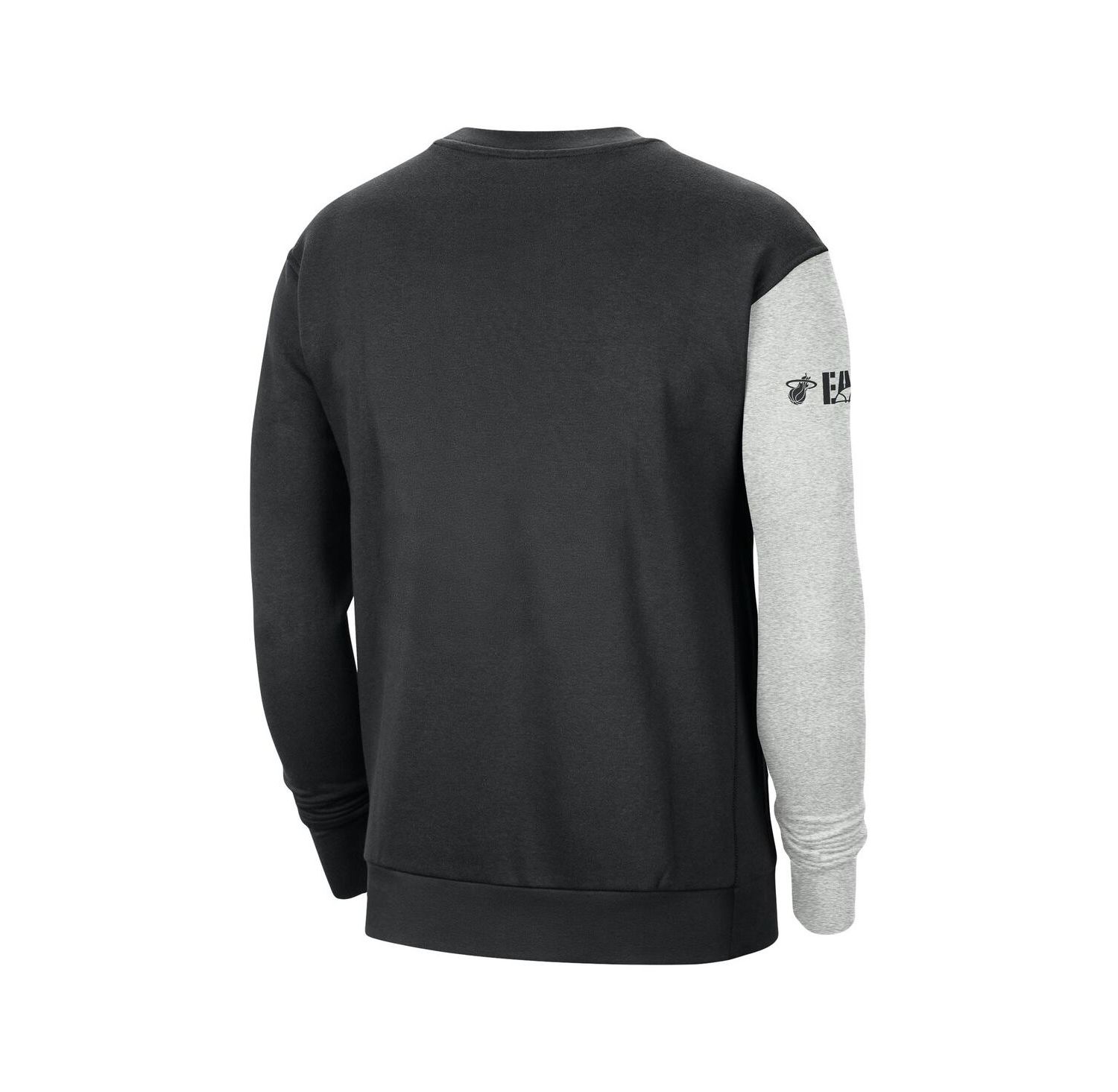 Men's Black/Heather Gray Miami Heat Courtside Versus Force Flight Pullover Sweatshirt