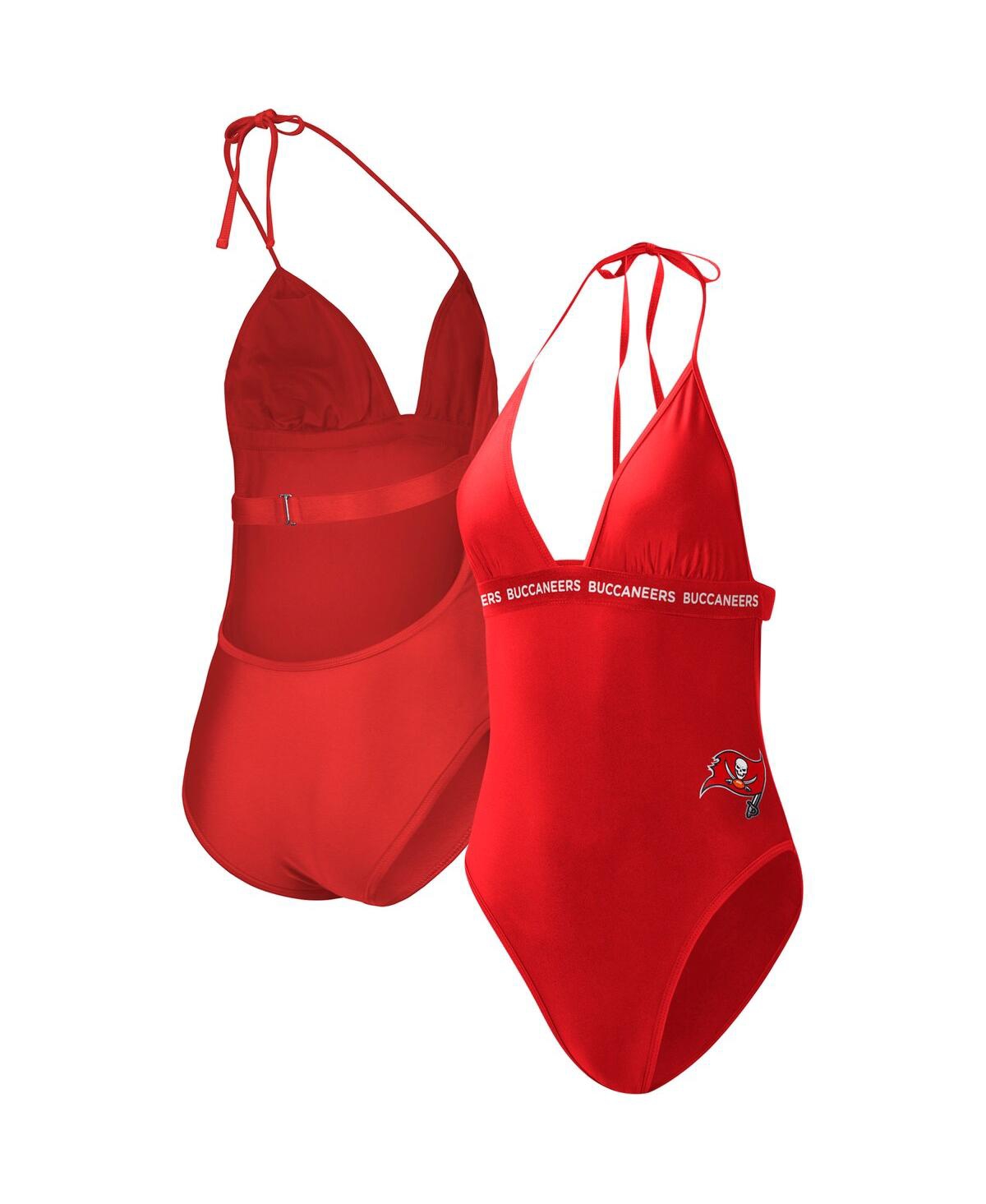 Women's Red Tampa Bay Buccaneers Full Count One-Piece Swimsuit - Red