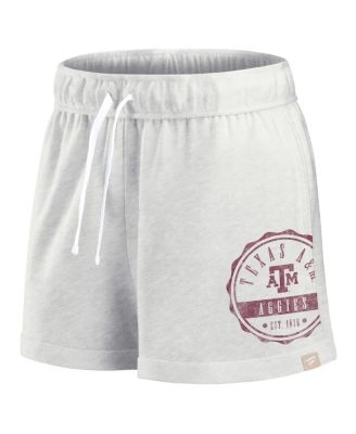 Women's Oatmeal Texas A&M Aggies Win Badge Shorts