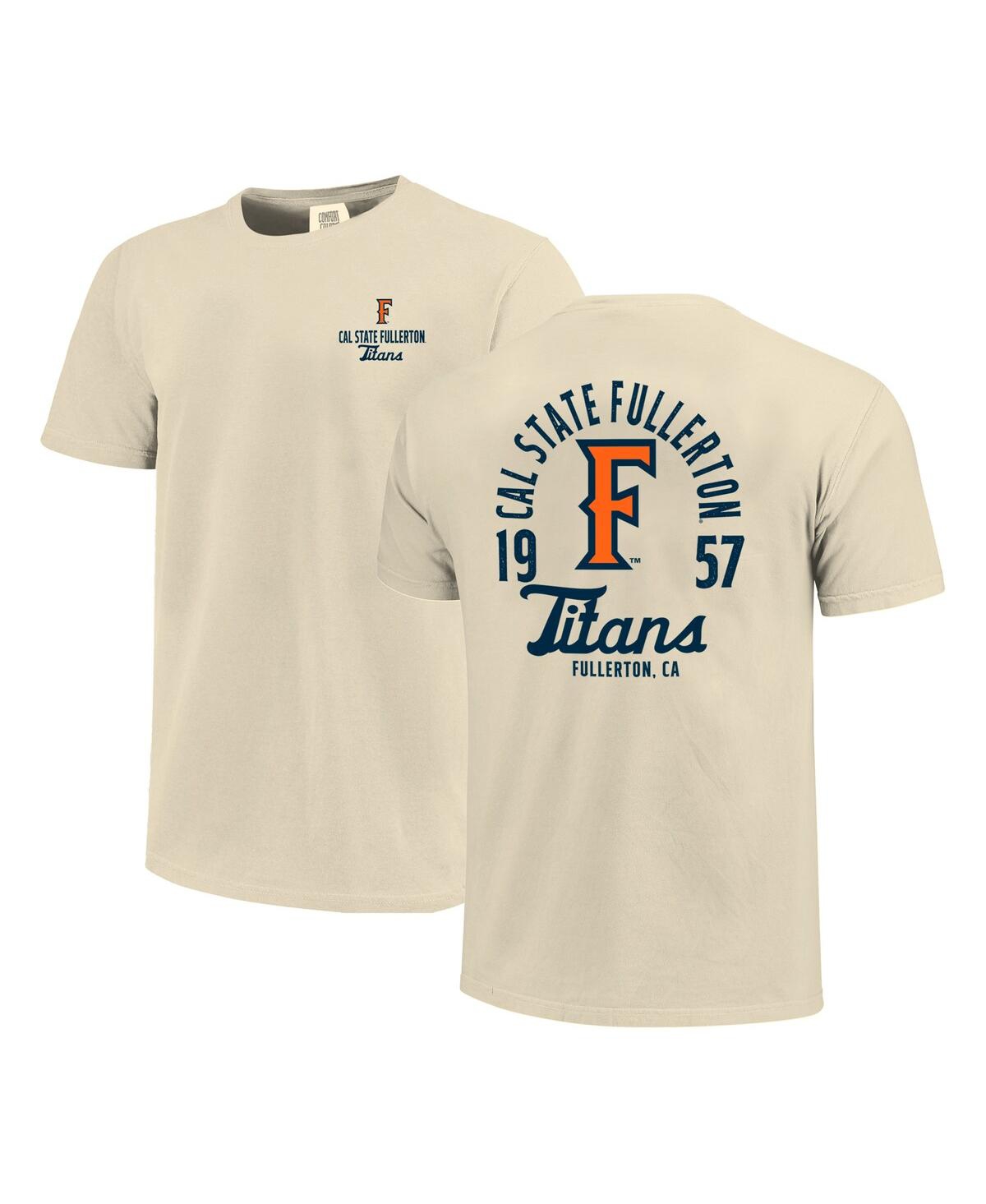 Men's Cream Cal State Fullerton Titans Comfort Colors Mascot Overlay T-Shirt - Cream