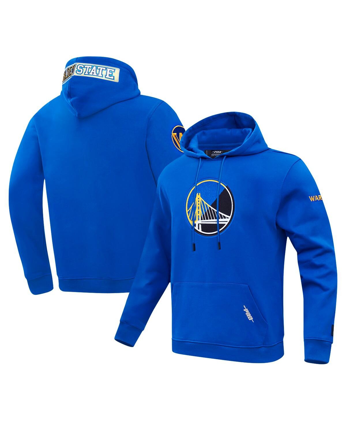 Men's Royal Golden State Warriors Split Logo Pullover Hoodie - Royal