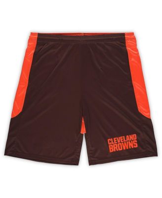 Men's Brown/Orange Cleveland Browns Big Tall Launch Shorts