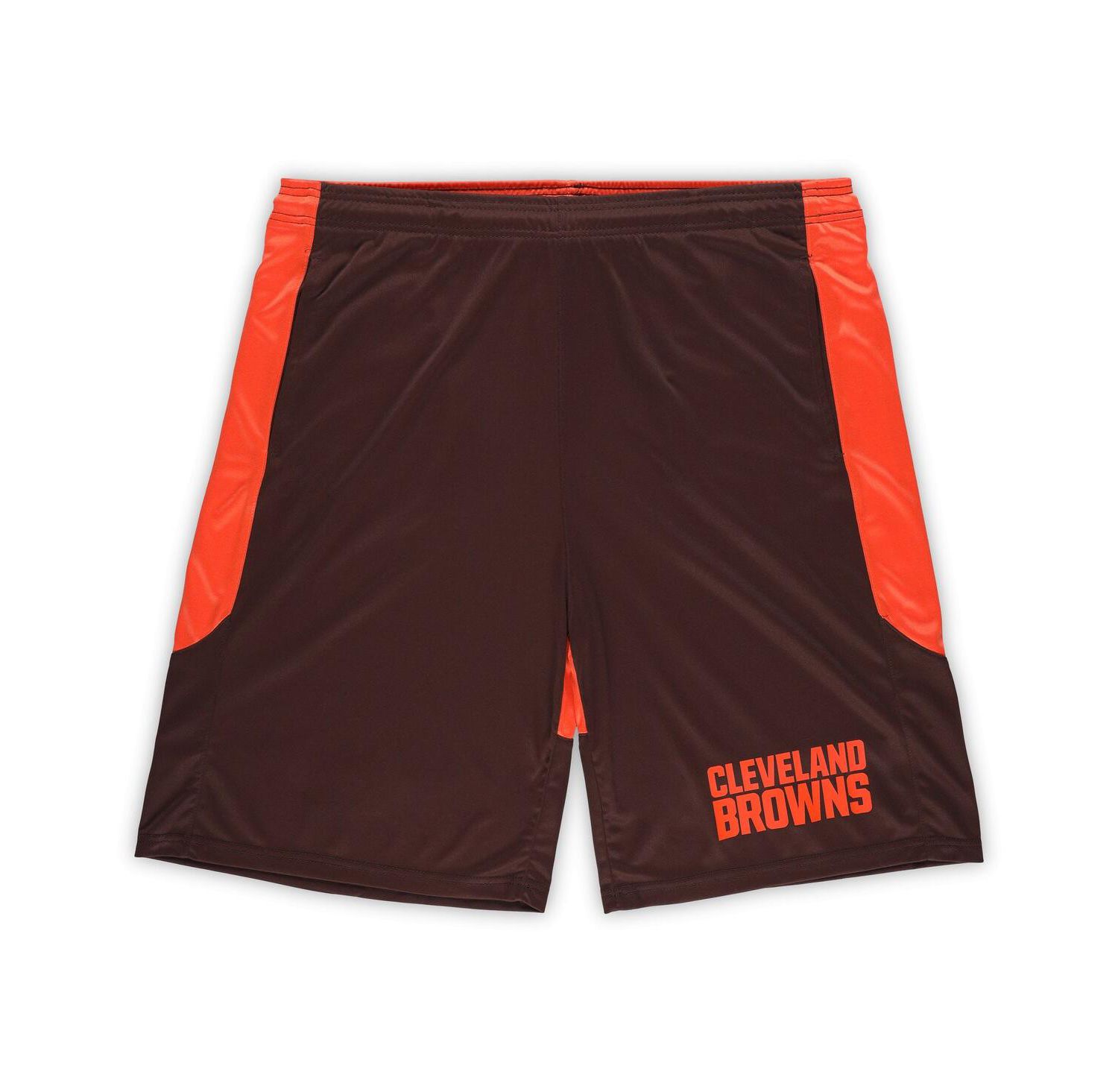 Men's Brown/Orange Cleveland Browns Big & Tall Launch Shorts