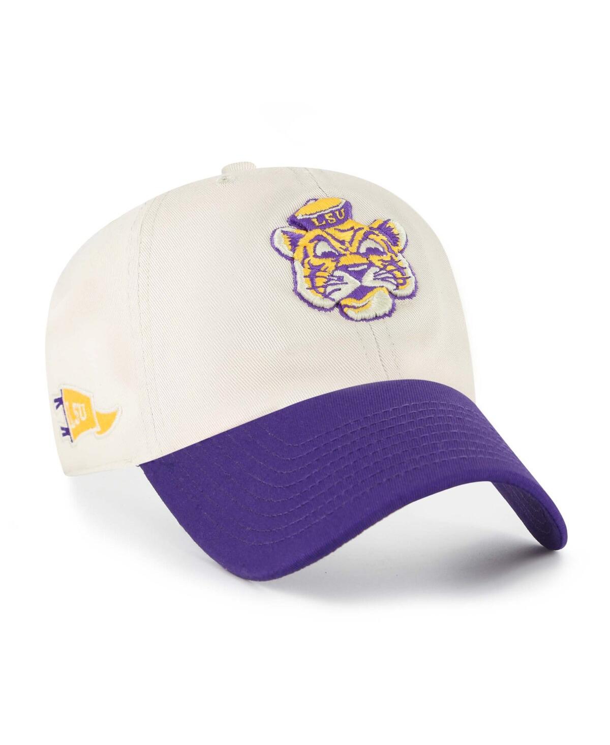 Men's Cream Lsu Tigers Grand Stand Clean Up Adjustable Hat - Cream