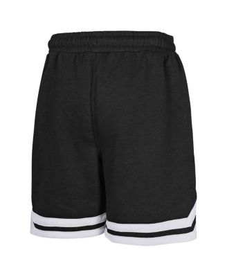 Big Boys and Girls Black Brooklyn Nets Teardrop Fleece Shorts