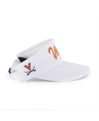 Men's White Virginia Cavaliers Melbourne Brrr Adjustable Visor Hat