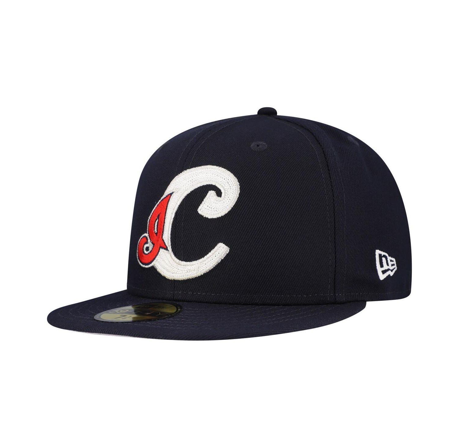 Men's Navy Cleveland Indians Cooperstown Collection Duo Logo 2.0 59FIFTY Fitted Hat