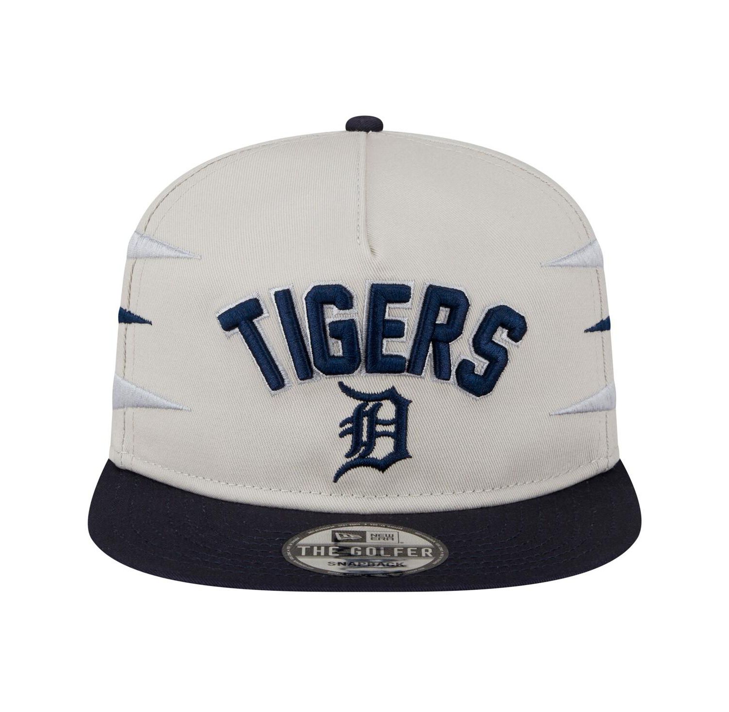 Men's Cream Detroit Tigers Iron Golfer Snapback Hat