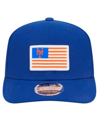 Men's Royal New York Mets Flag 9SEVENTY Stretch-Snap Hat