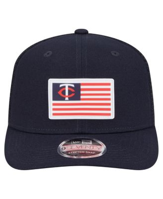 Men's Navy Minnesota Twins Flag 9SEVENTY Stretch-Snap Hat