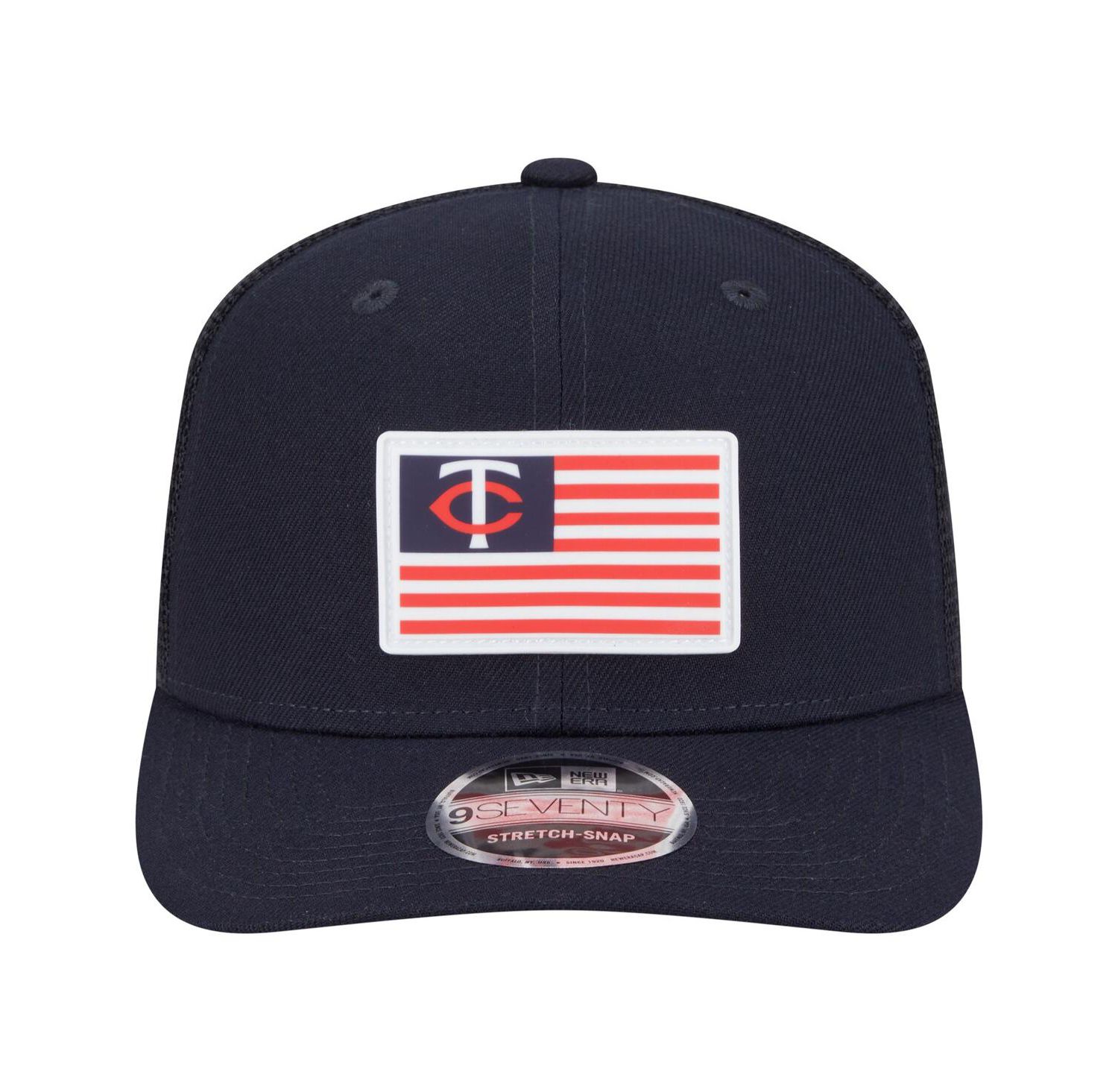 Men's Navy Minnesota Twins Flag 9SEVENTY Stretch-Snap Hat