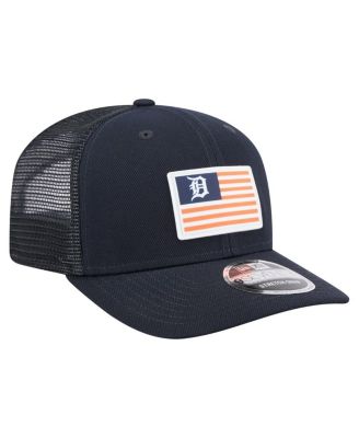 Men's Navy Detroit Tigers Flag 9SEVENTY Stretch-Snap Hat