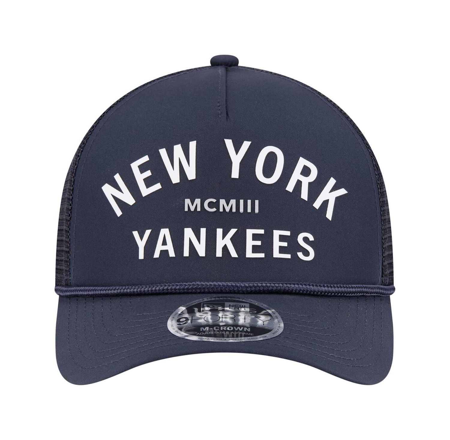 Men's Navy New York Yankees Minimalist 9FORTY A-Frame Adjustable Hat