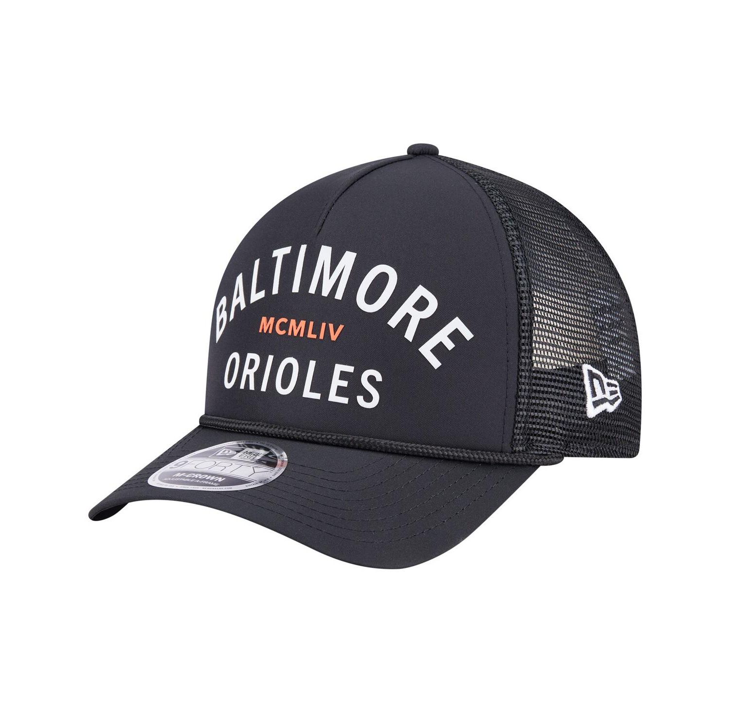 Men's Black Baltimore Orioles Minimalist 9FORTY A-Frame Adjustable Hat