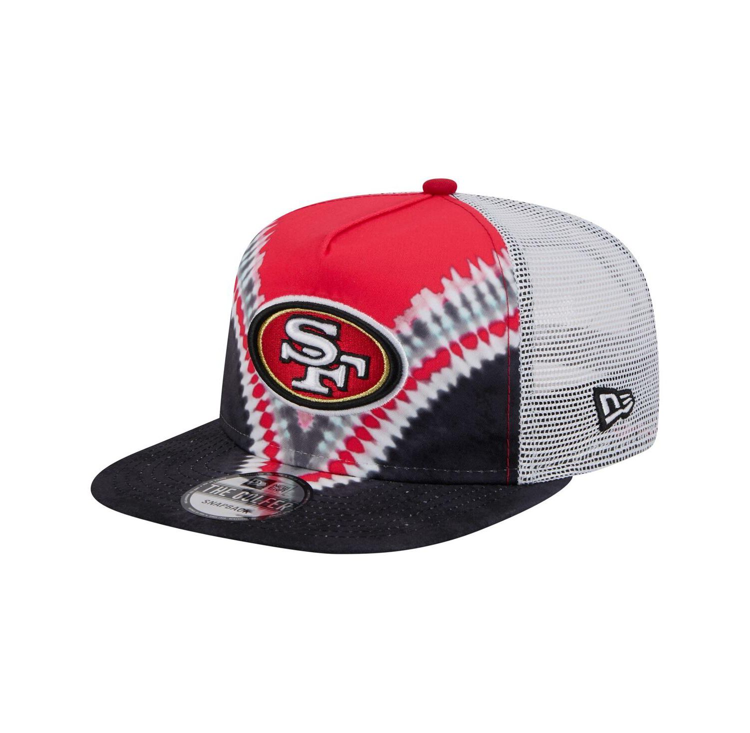 Men's Scarlet/Black San Francisco 49ers Throwback Dye Golfer Snapback Hat