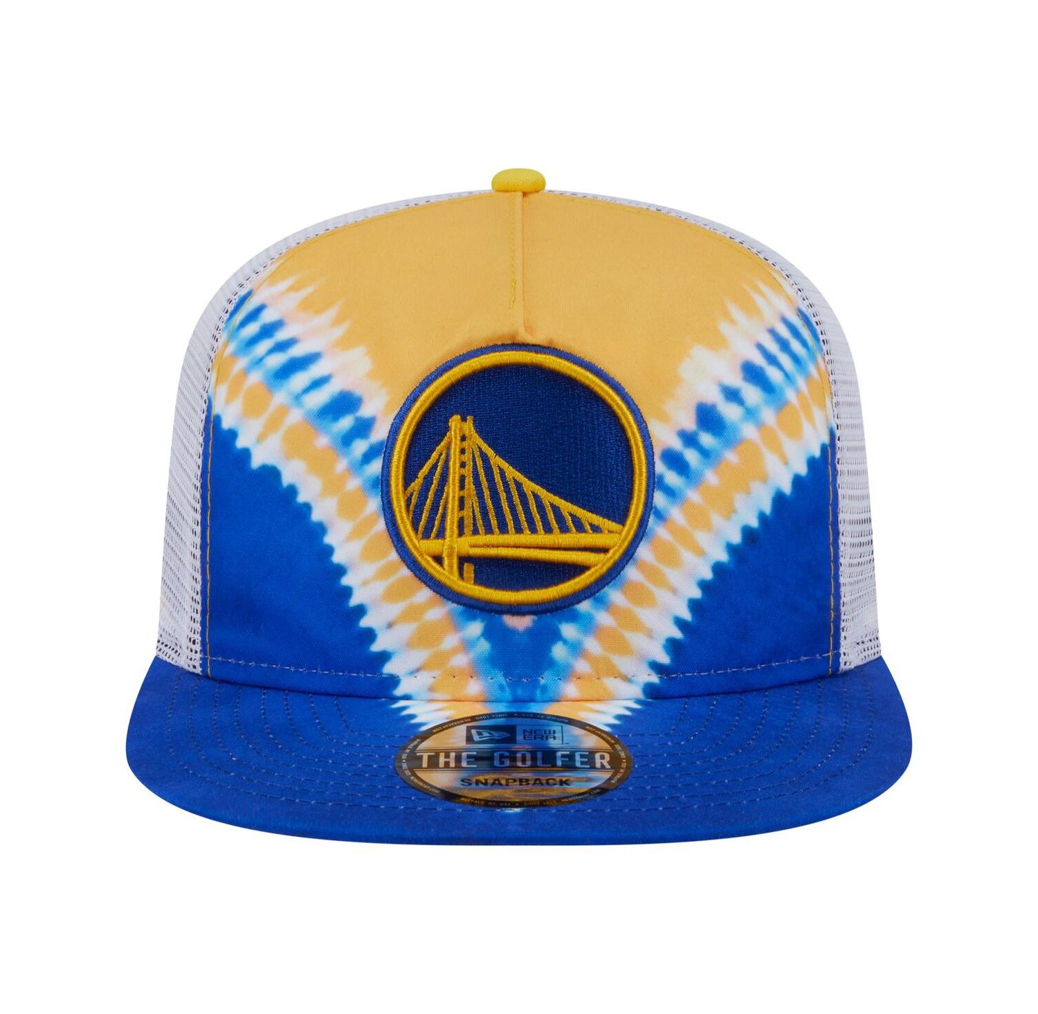 Men's Royal/Gold Golden State Warriors Throwback Dye Golfer Snapback Hat