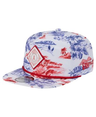 New Era - Men's White Los Angeles Angels Printed Island Golfer Snapback Hat