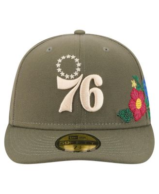 Men's Olive Philadelphia 76ers Tonal Florals 59FIFTY Fitted Hat