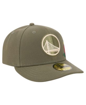 Men's Olive Golden State Warriors Tonal Florals 59FIFTY Fitted Hat